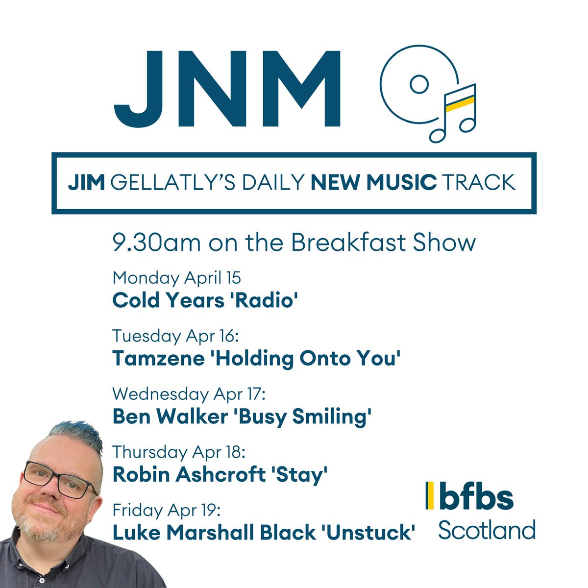 More new music from Scotland with Jim on the Breakfast Show! 🏴󠁧󠁢󠁳󠁣󠁴󠁿 He's got emerging acts from Aberdeen, Cromarty, Glasgow and Montrose! bfbs.com/scotland