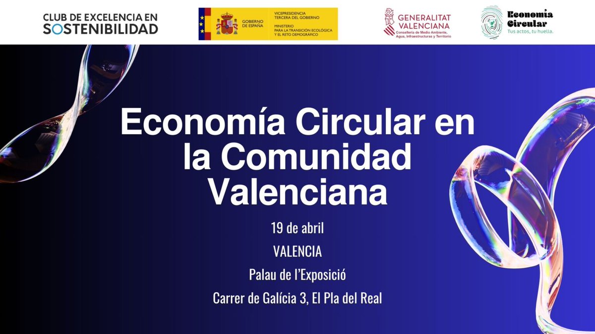 🙌 Nuestro subdirector 👨‍💻 @Vicent_Estruch modera una de las mesas de debate de la jornada sobre '#EconomíaCircular♻️' que se celebra este viernes 19 de abril en #València. ⏰10 a 14 horas. ✍️Inscripción aquí: tinyurl.com/23khax95 #EconomíaCircular #sostenibilidad