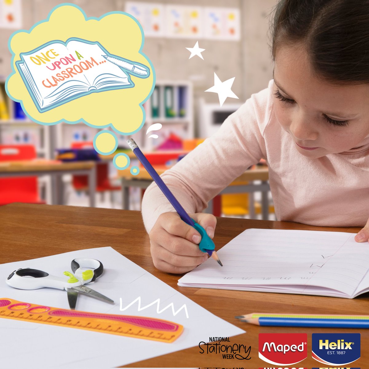 “We have special plans to encourage creative writing &amp; inspire imaginations in schools with our UK ‘Once Upon a Classroom’ campaign.” 🌈

Just teaser of what’s to come from our Monday sponsor: <a href="/MapedHelix_UK/">Maped Helix</a>

#NatStatWeek  #WritingMatters  #LoveStationery  #TomorrowIsInYourHands