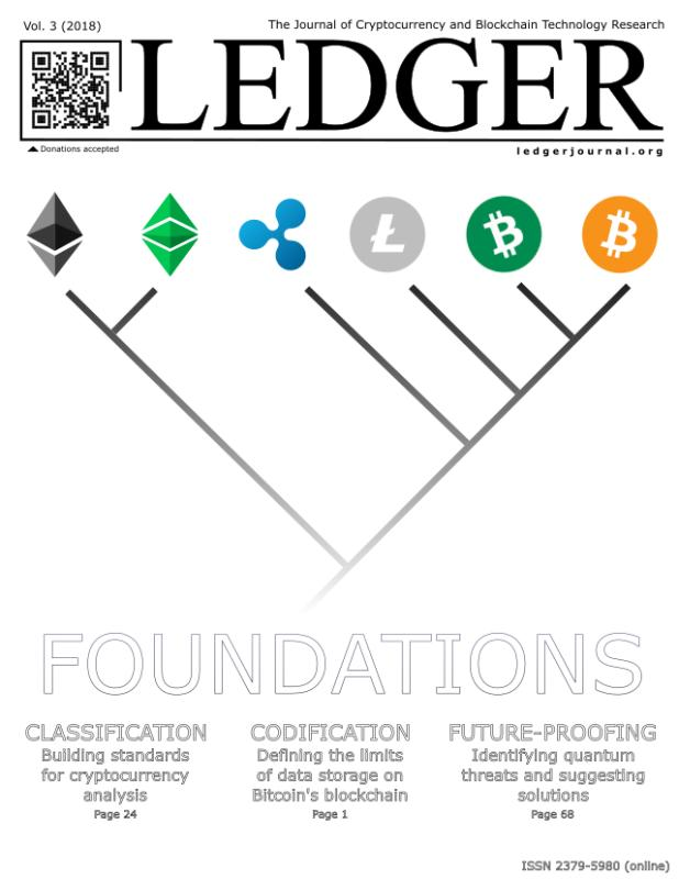 Vol 3 (2018). LEDGER. The Journal of Cryptocurrency and Blockchain Technology Research medium.com/@eraser/vol-3-…   #blockchain #bitcoin #crypto #cryptocurrency #research #journal #ledger #fintech #criptomonedas #blockchainTechnology #mining #DLT #tech #technology #sharingEconomy