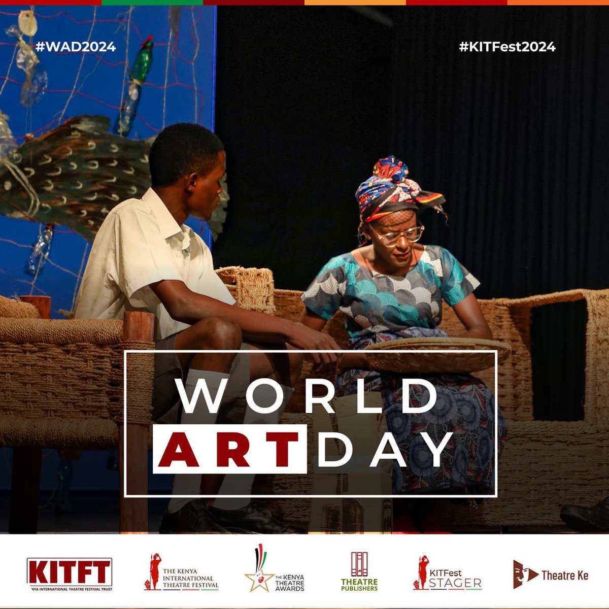 As the world celebrates this special day for the Arts, we are reminded of the unique contribution of Theatre Arts as a catalyst to the social development of our society. Happy World Arts Day to all the contributors of this beautiful Art world. #kitfest2024 #twendetheatre