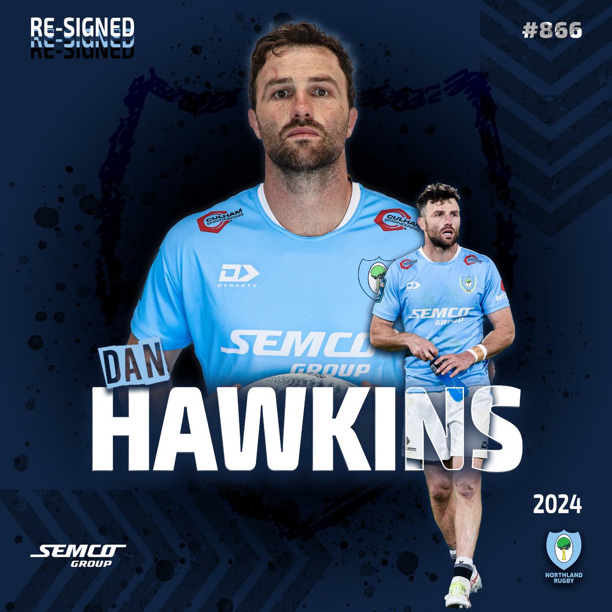 Dan Hawkins has re-signed with the Semco Northland Taniwha for the 2024 season. Debuting in 2013 against Waikato off the bench in a Ranfurly Shield challenge, Dan has gone on to play 80 caps for the Taniwha over a ten year period. #UpTheTanis #NorthlandProud