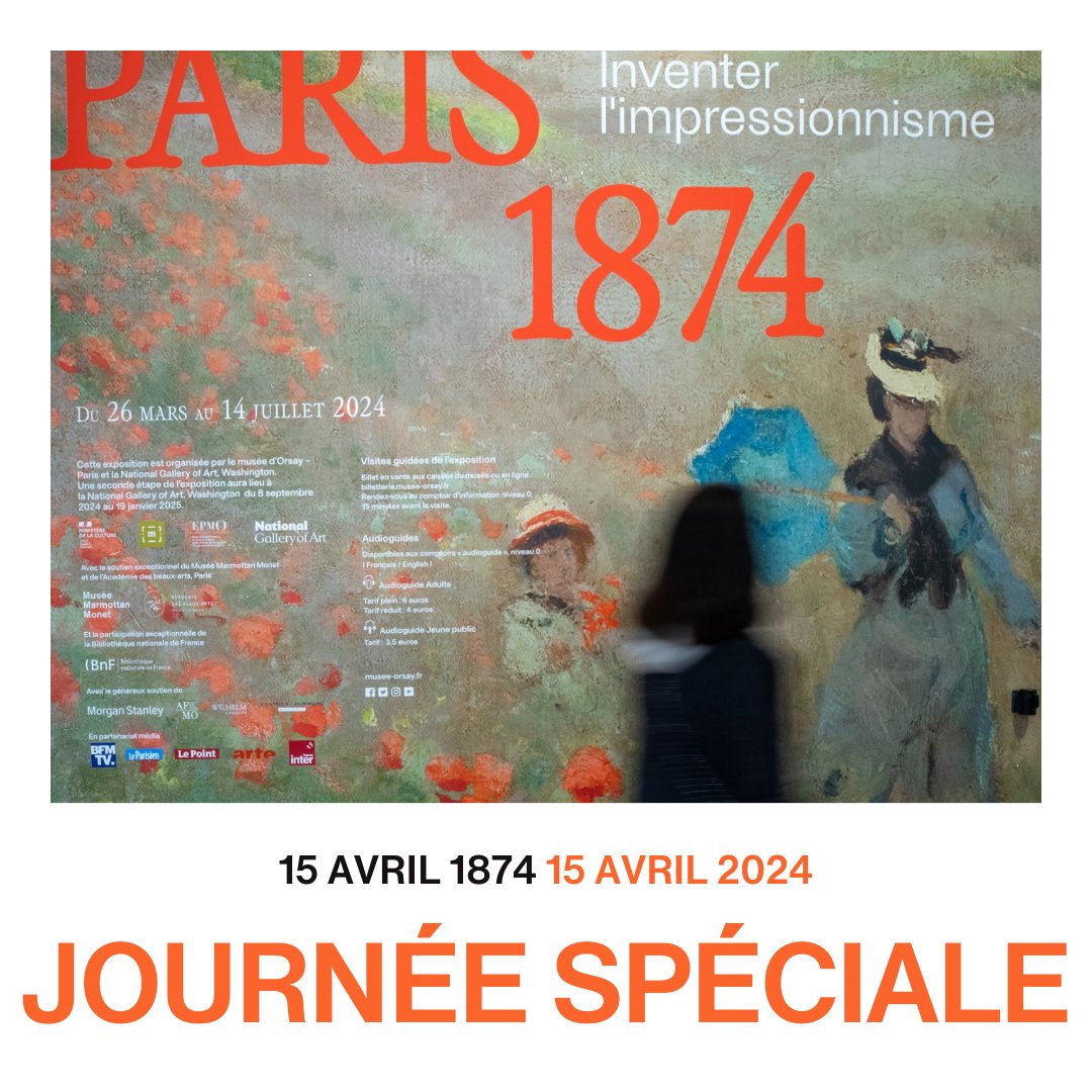 Journée spéciale #150Impressionnisme 🎨 Il y a 150 ans, le 15 avril 1874, ouvrait à Paris la première exposition impressionniste. #CeJourLa Suivez le compte du musée tout en long de la journée pour en apprendre davantage sur cet évènement et sur notre programmation !