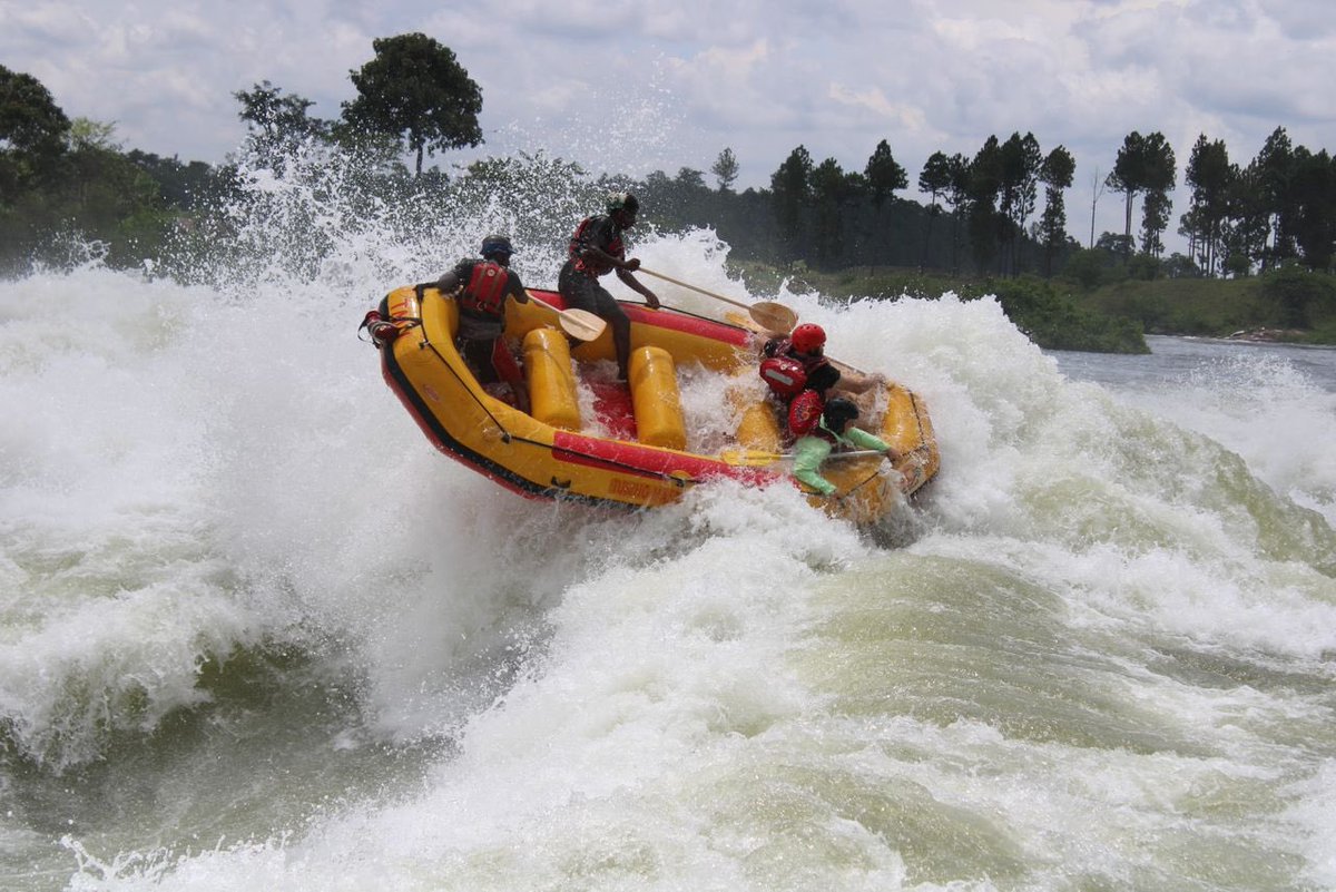 Get your adrenaline pumping! Experience the thrill of white water rafting on the Nile River with Tmu Rafting. #ExploreUganda