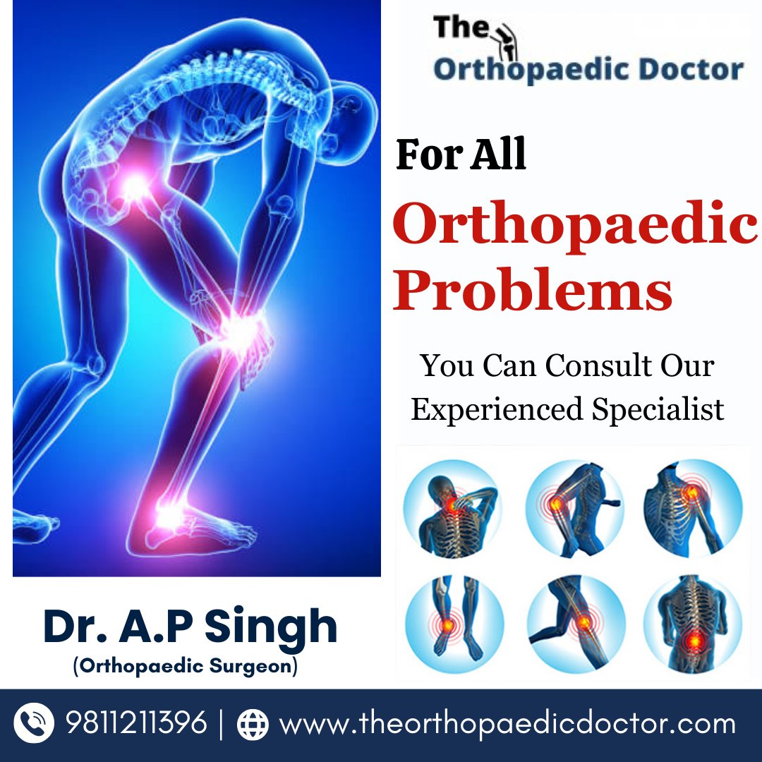 𝐅𝐨𝐫 𝐀𝐥𝐥 𝐎𝐫𝐭𝐡𝐨𝐩𝐚𝐞𝐝𝐢𝐜 𝐏𝐫𝐨𝐛𝐥𝐞𝐦𝐬
You Can Consult Our Experienced Specialist with Dr. A.P Singh
(Orthopaedic Surgeon in Greater Noida)
.
Contact at 9811211396
*
#Drapsingh #jointreplacement #hipreplacement  #orthopedics #arthritis #orthopedicsurgery #kneepain