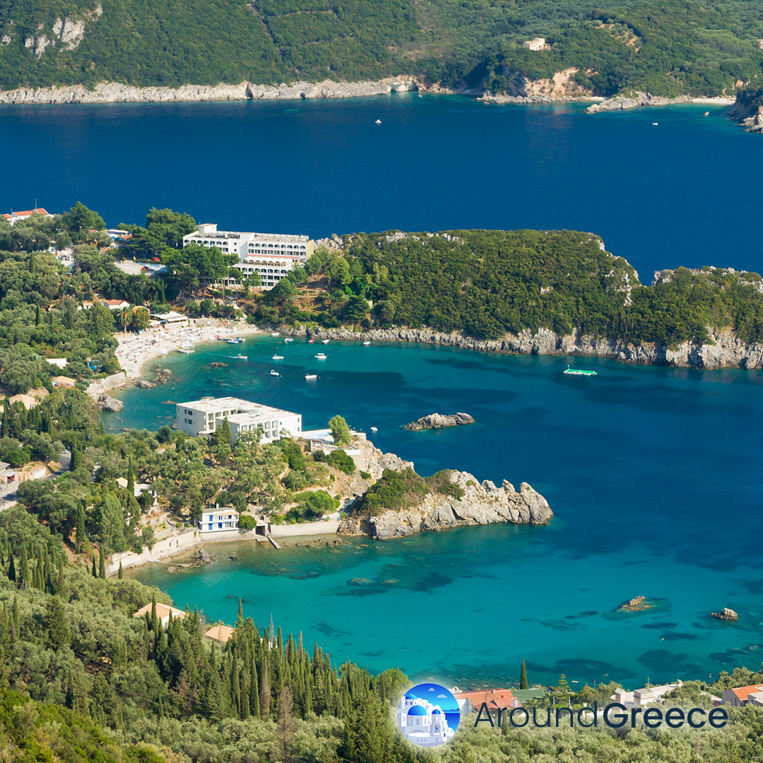 Explore the breathtaking beauty of Paleokastritsa Bay in Corfu, where emerald waters embrace rugged cliffs and lush greenery. 

❤️ Tag #aroundgreece
❤️ Follow @aroundgreece

aroundgreece.net/corfu

#Corfu #Greece #Greekislands