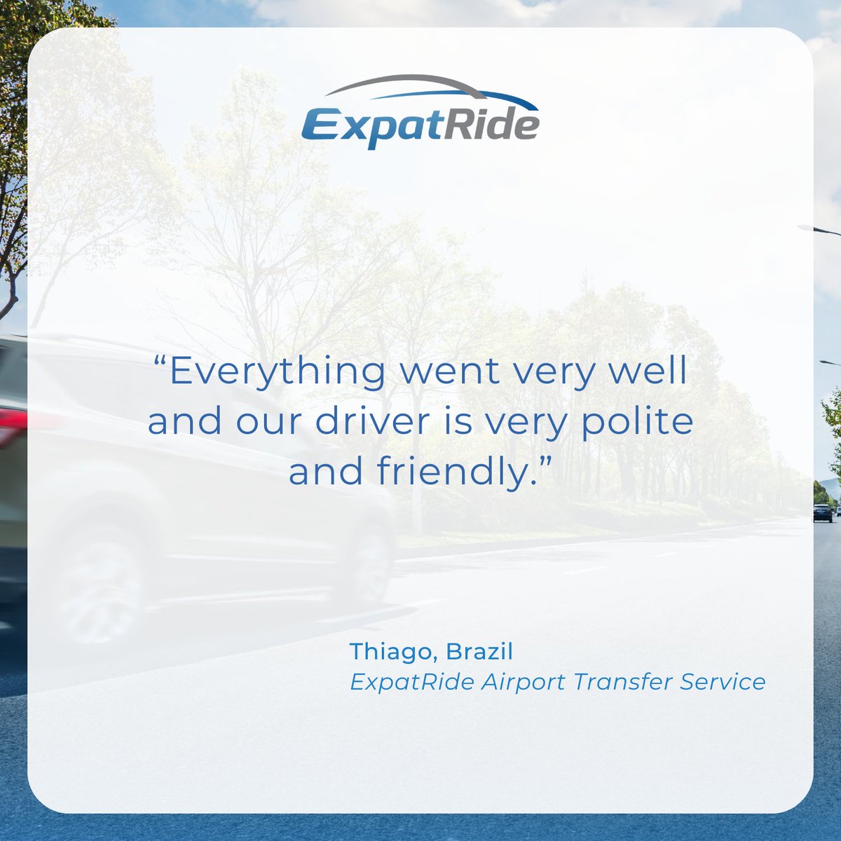 ExpatRide's tweet image. We're thankful for your feedback, and glad you found our service worthwhile. We at ExpatRide remain staunchly committed to excellence, and your input is a humbling reminder that our best efforts have made a difference. 

#GlobalMobility #ExpatCarServices #InternationalRelocation