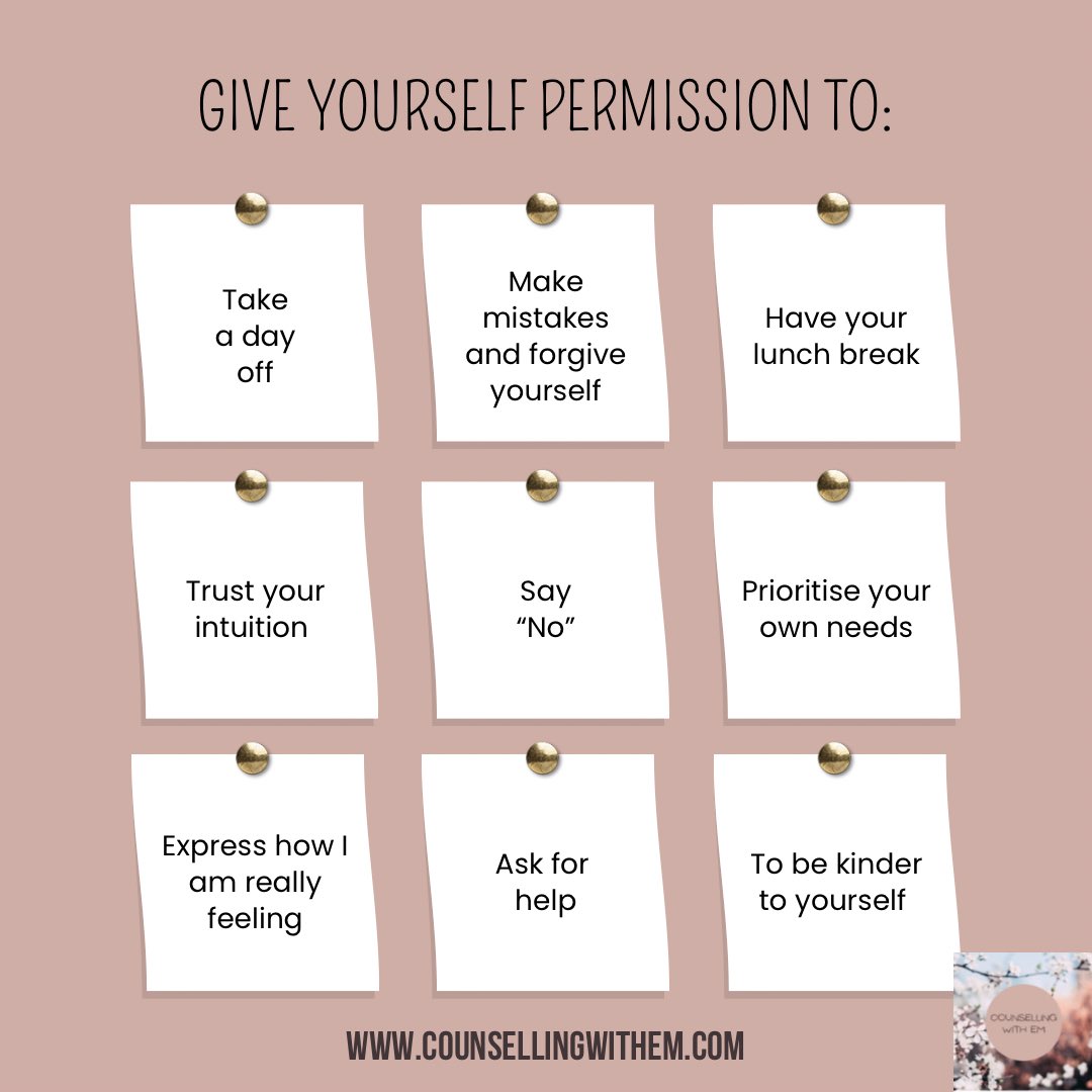 Give yourself permission to…..💜 #permission #permissionslip #boundaries #healthyboundaries #metime #authenticself #dailyreminder #celebrateyourself #selfempowerment #loveyourself #youareworthy #dowhatsbestforyou #balance #mentalhealth #mentalhealthsupport