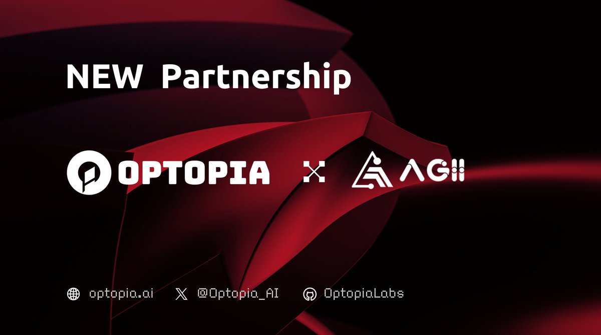 📢 Welcome aboard @TheAGII
 
AGII is an AI Platform, Products & Tools For Web3!

Stay tuned for what's to come! 🚀 

#Optopia #Layer2 #AI