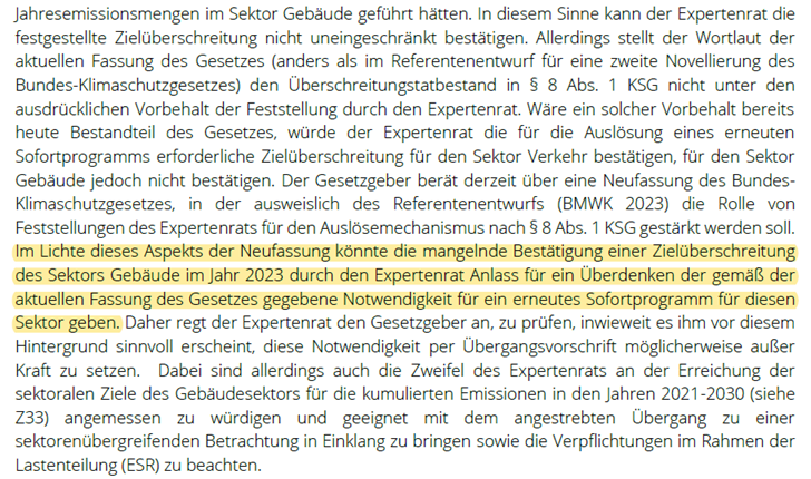 BrigitteKnopf's tweet photo. 5/ Gemäß derzeit gültigem #Klimaschutzgesetz sind daher bis zum 15.7. #Sofortprogramme für Verkehr & Gebäude vorzulegen. Nach dem Wortlaut des Gesetzes gilt dies trotz der unsicheren Datenlage auch für den Gebäudesektor. Allerdings machen wir ein paar Zusatzbemerkungen (Z15)... https://t.co/TfCq9dFCx8