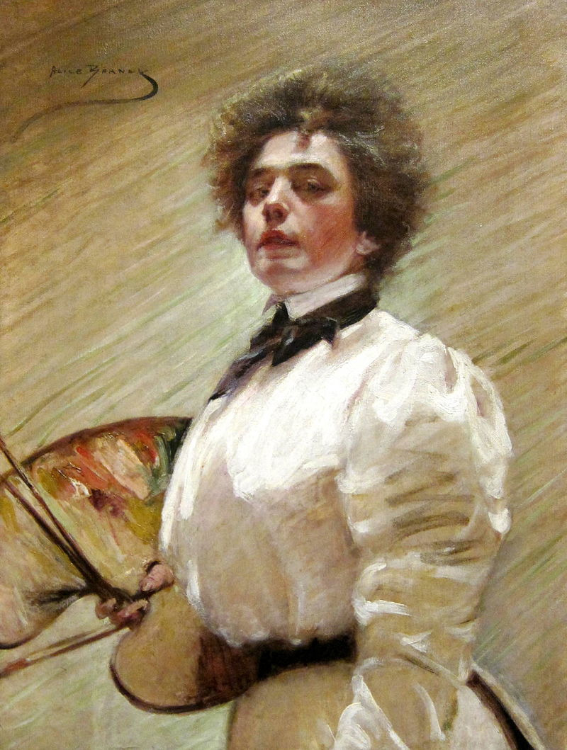 Alice Pike Barney, Self-portrait with palette, 1906, US painter #womensart