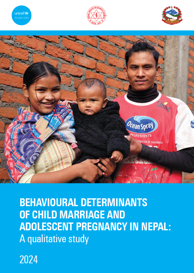 Out now: UNICEF & Nepal Health Research Council report on child marriage & adolescent pregnancy. Behavioural Determinants on Child Marriage and Adolescent Pregnancy in Nepal explores factors driving early marriage, especially in marginalized communities: uni.cf/4aTH4uz