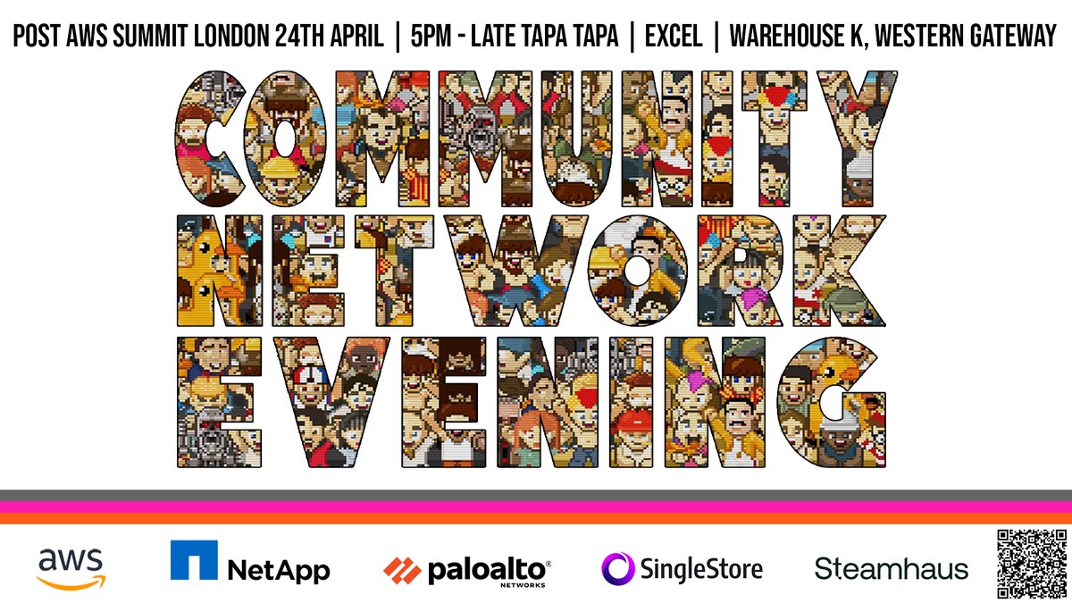 Just over a week away from our post AWS UK Summit Community Network evening. If you want to grab a (free) drink and some food then this is the best place to do it! tinyurl.com/2uxvsmn7 @awscloud @NetAppEMEA @PaloAltoNtwks @SingleStoreDB @SteamhausMCR