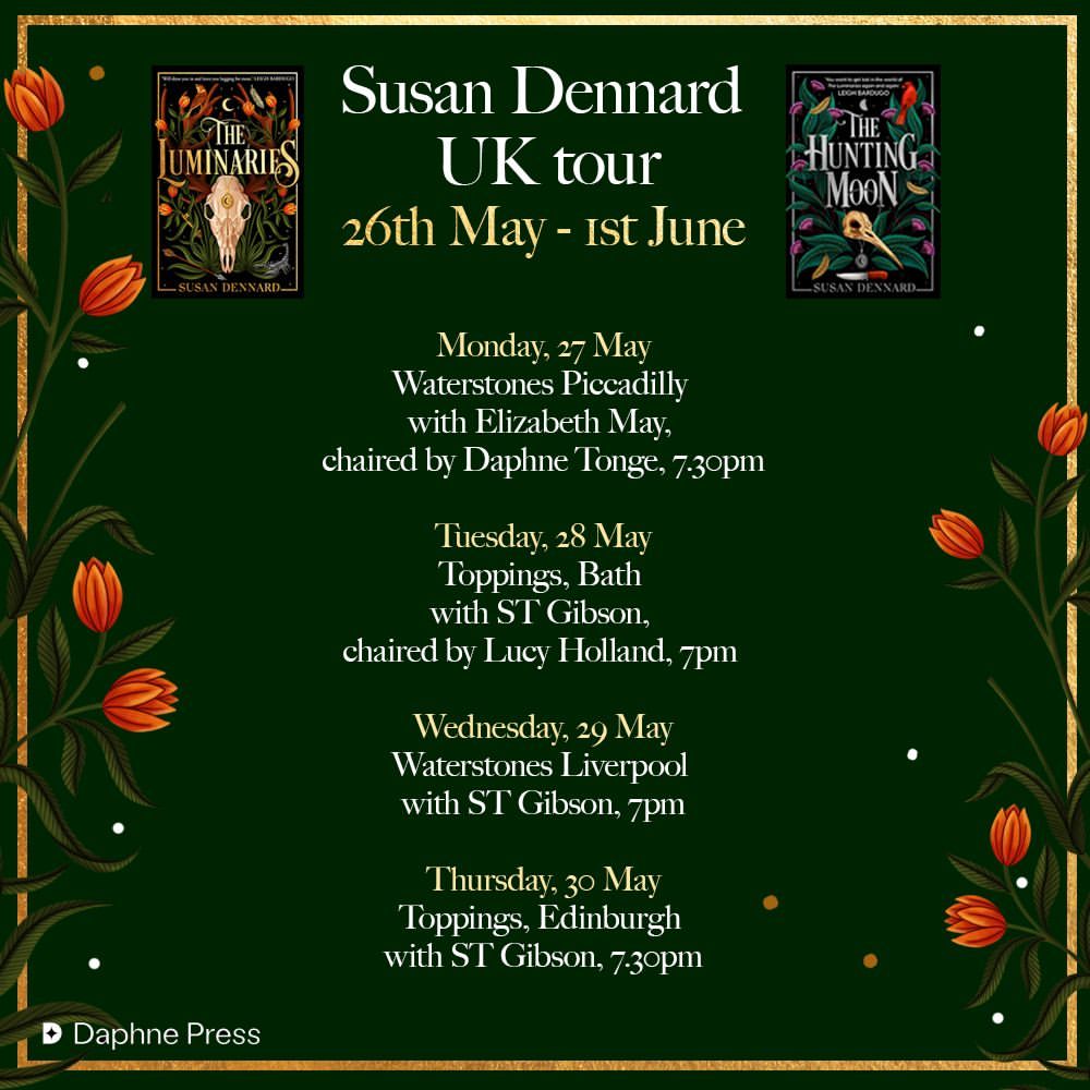 There's just over a month until @stdennard's UK tour, and we are so excited! ⁠ ⁠ Susan Dennard will be visiting London, Bath, Liverpool and Edinburgh.⁠ ⁠ Tickets for all events are on sale now: daphnepress.com/news-events/su… ⁠ 📸: tranquilreads⁠