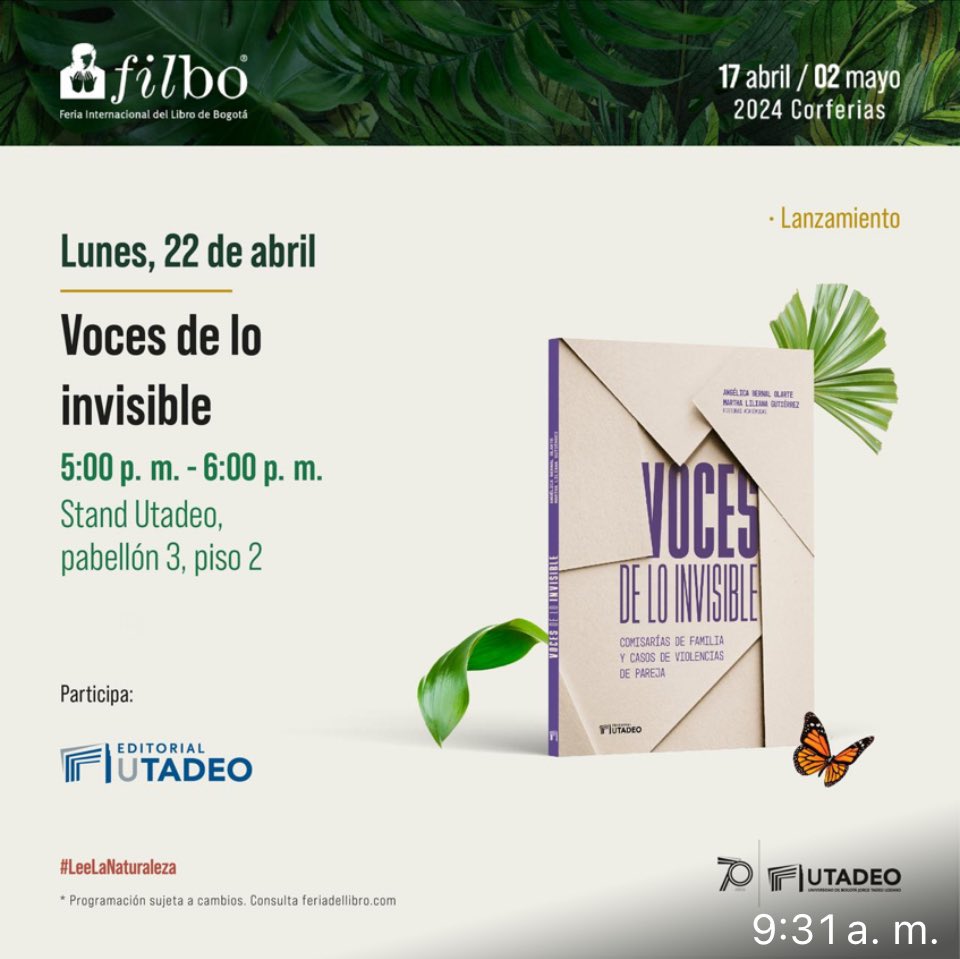 angernal's tweet photo. Después de varios años de trabajo en equipo, juicioso y riguroso vamos a presentar un libro que analiza la violencia de pareja contra las mujeres: la próxima semana en la Feria del Libro. https://t.co/DYhKfmFCPU