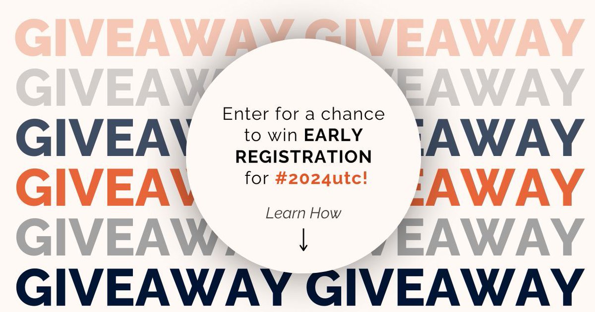 🚨Registration Giveaway!🚨
Who wants to win an automatic registration for #2024UTC? 

To enter:
🧡 Like this post
✏ Comment with a GIF to show your excitement!
👀Tag a friend for an extra entry!

Winners announced April 18th!