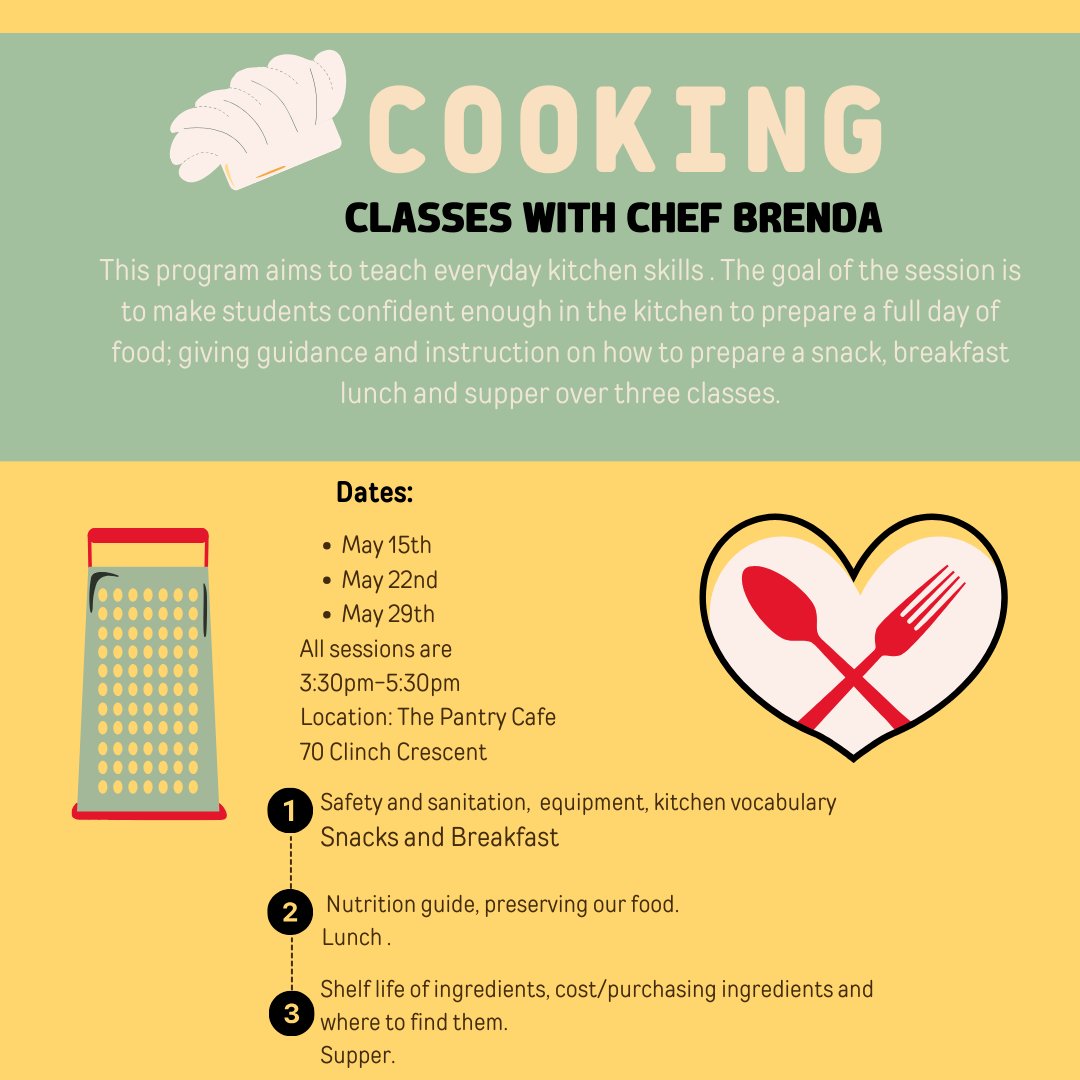 🍳 Exciting news! Registration for our cooking classes opens Wednesday, April 17th at 10am! Join us at The Pantry Cafe in the Elaine Dobbin Centre for Autism for a culinary adventure. Learn kitchen skills, nutrition, and more. Limited spots available! Sign up here