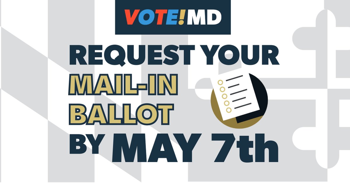 Need to request a mail-in ballot? You can do so using this link: vote.md.gov/VoteByMail #TrustedInfo2024