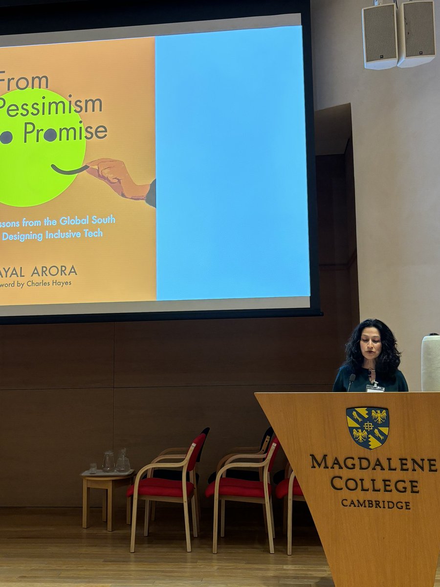 'Pessimism is a privilege for those who can afford to live in despair' - stunning lecture from @3Lmantra @MCTDCambridge on how The Global South is not on the same page as The Global North on how we value and measure happiness, freedom, opportunity - and technology.