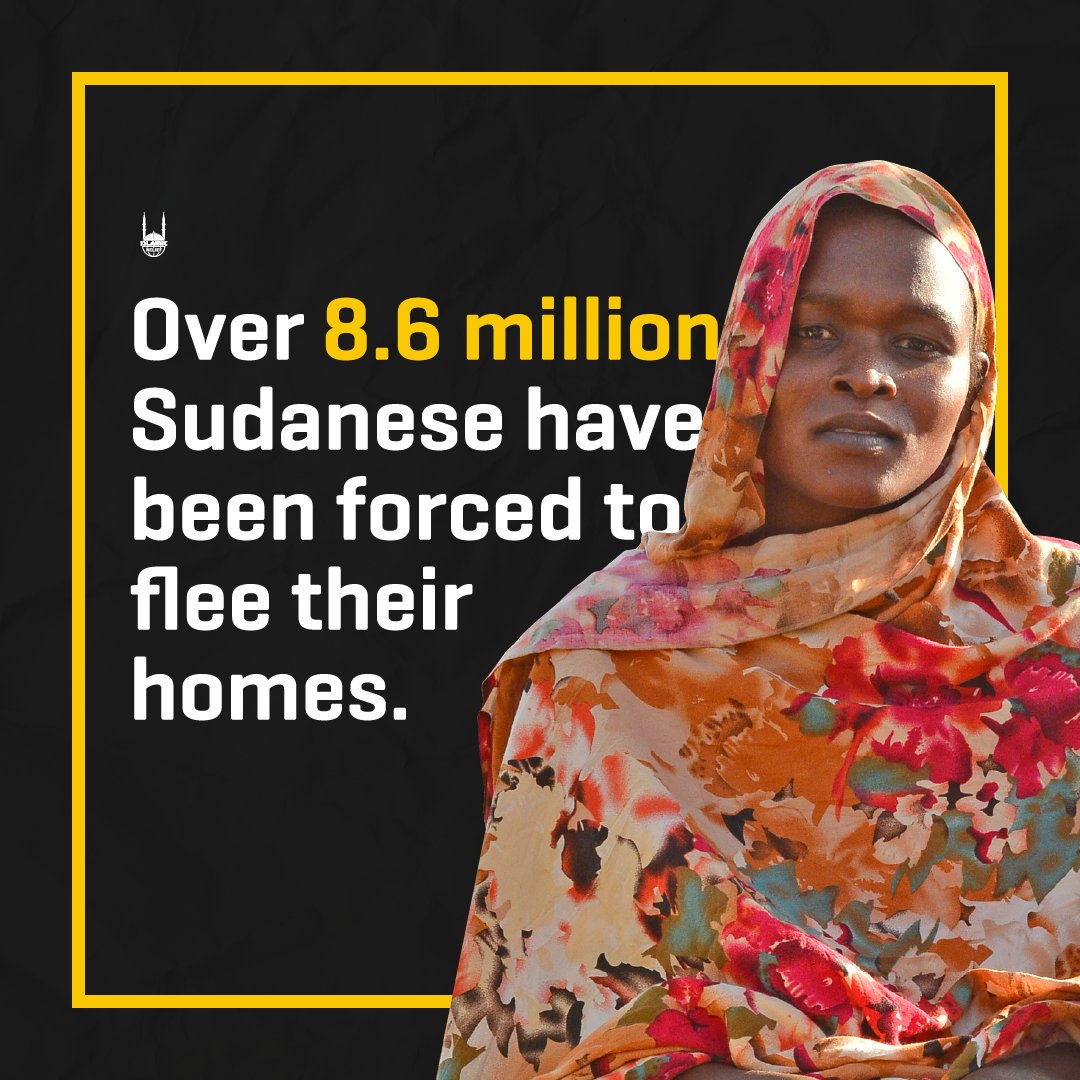 🗣️ After 1 year of war, #Sudan faces the largest displacement crisis in the world 🗣️ 

Over 8.6 million Sudanese have been forced to flee their homes. 

#Sudan1YearOn #ForgottenCrisis
