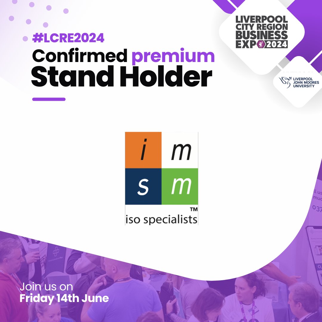 #LCRE2024 Premium Stand Holder Announcement! ⚡️ We are very happy to share that IMSM are one of the amazing premium stand holders for the Liverpool City Region Business Exhibition 2024… 😊 Visit their website to find out more about what they do: i.mtr.cool/ceesjcfwhk