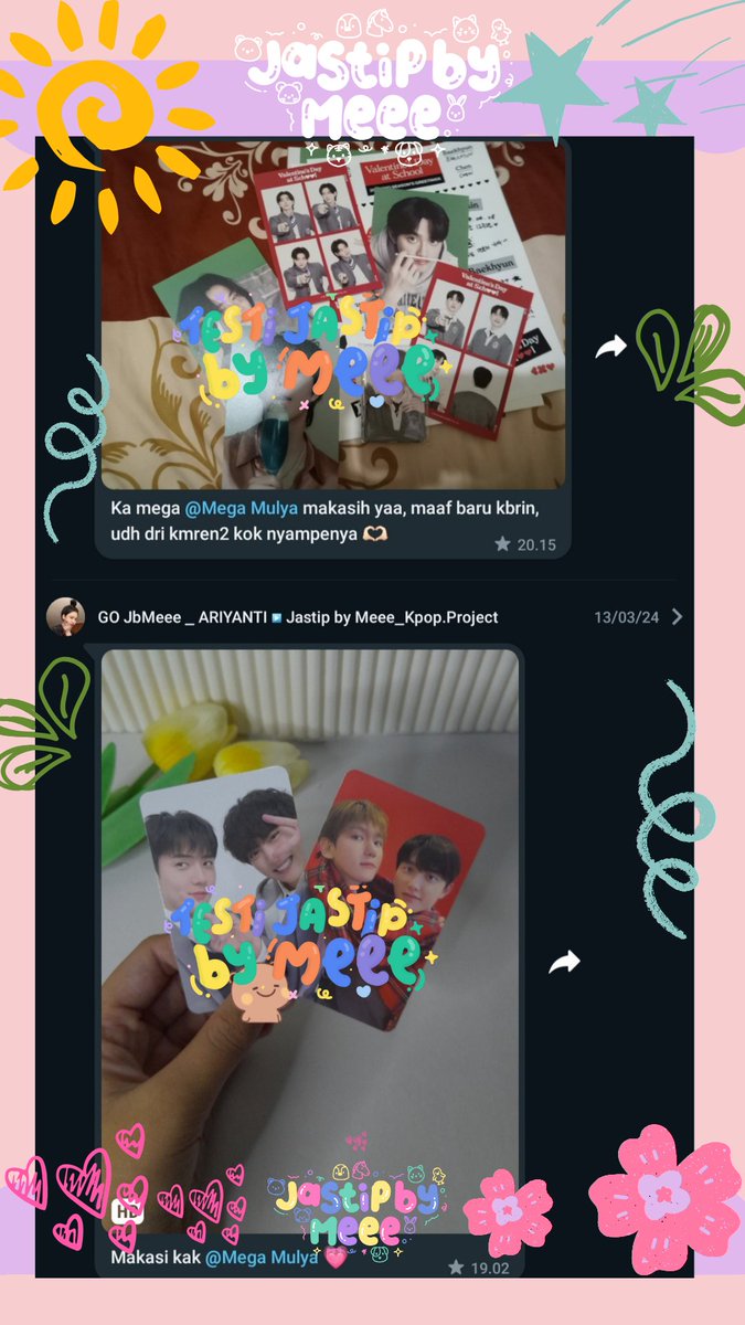 meeekpopproject's tweet photo. Testimoni Jastip by @meeekpopproject 
#JastipbyMeee #JastipTiketKonser #JastipAlbumKPOP #JastipMerchandiseKPOP #JastipKorea #JastipMurah #TabunganKonser #testijastipbymeee #jastipbymeeekpopproject
#ArrivedIna_JastipbyMeee https://t.co/c0RcGu6qU7
