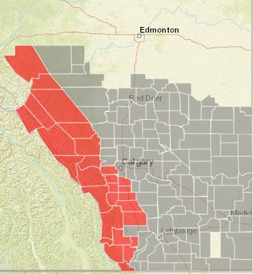 ECCC Snowfall warning in effect for forecast areas. For details: ow.ly/fLsS50Rb2iu (5:30am) #ABRoads #ABStorm