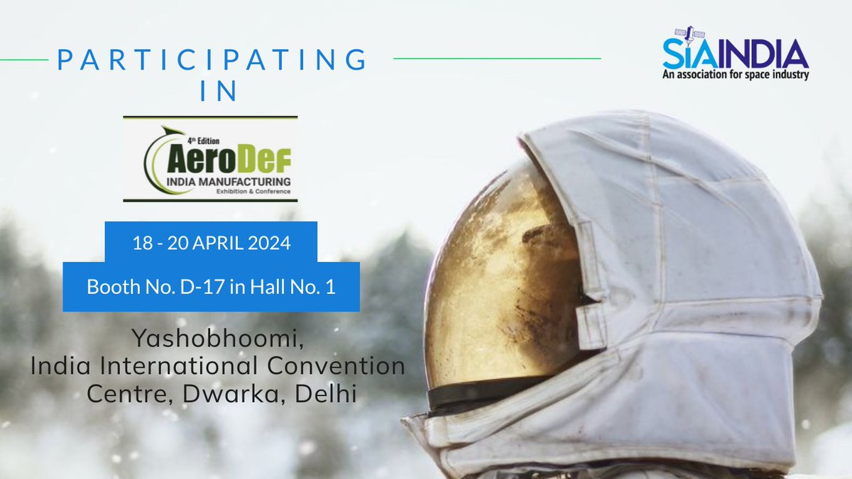 SIA India is thrilled to participate in the 4th Edition of AeroDef 2024 India Manufacturing Expo. #AeroDef2024 #MakeInIndia