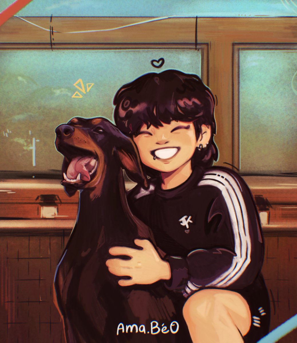 bam x bam’s dad 🐶💞🐰 #jungkook