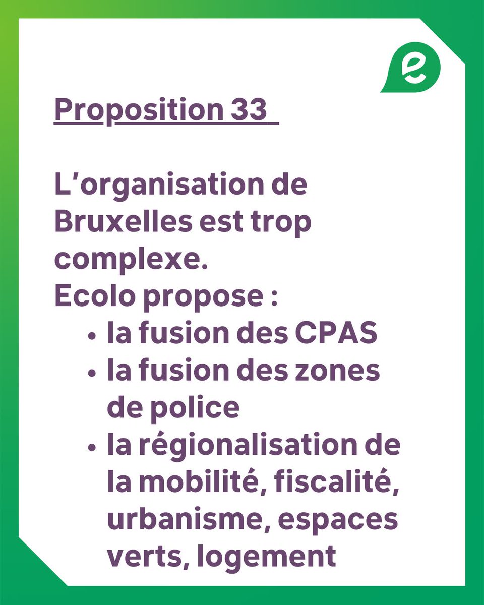 📉 Écolo s'engage pour rendre Bruxelles plus simple pour le citoyen, et mieux gérée. C'est pour moi un des points forts de notre programme, rédigé en collaboration avec Groen. Voir le chapitre 33 👉🏻ecolo.be/programme-2024…

#choisirlavenir #plusvertplusjuste