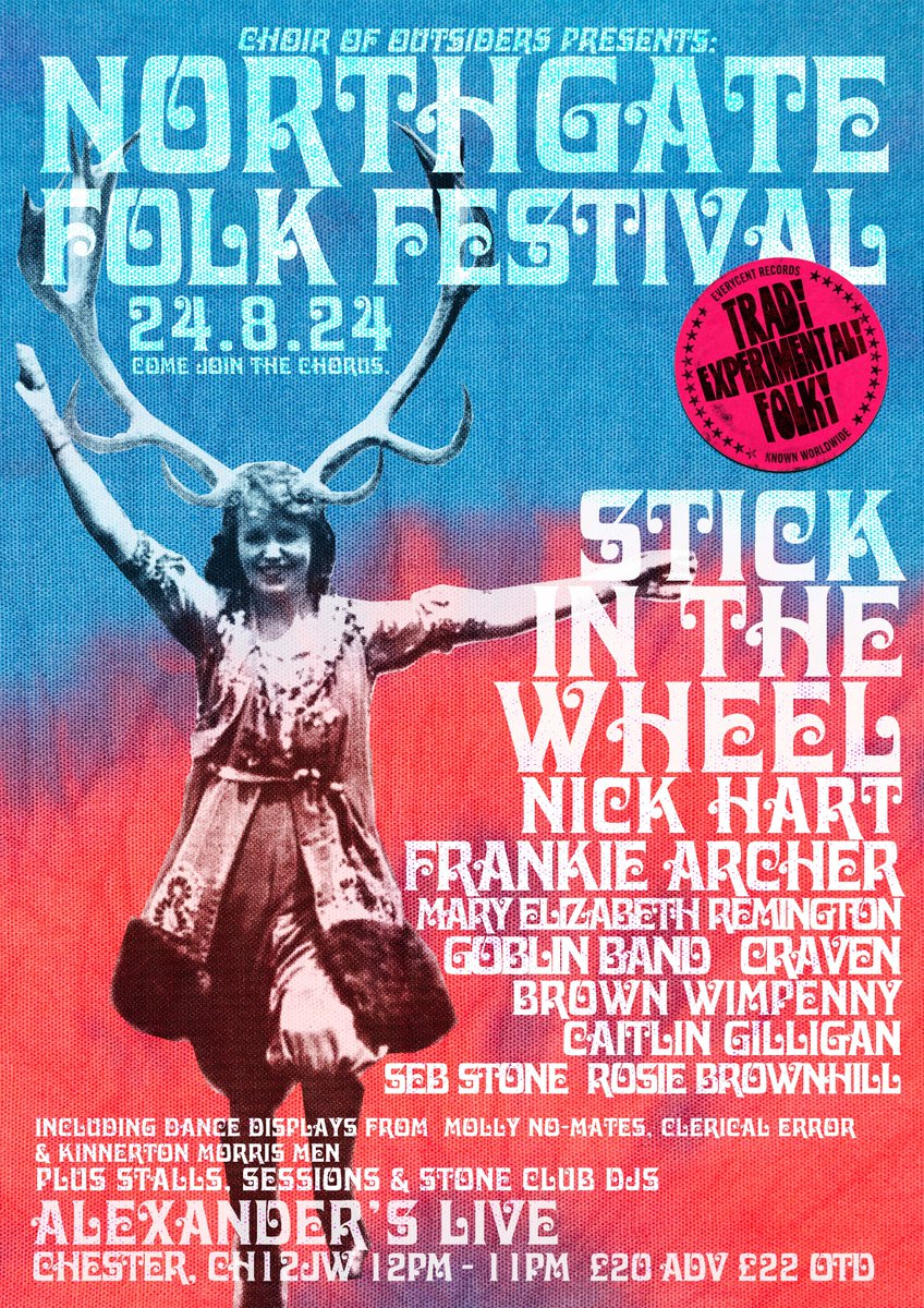 Northgate Folk Festival returns to @AlexandersLive once again on 24th August 2024 for an all-dayer featuring @StickInTheWheel, @MrNickyHart @frankiearcherm, Goblin Band, Mary Elizabeth Remington and more. klofmag.com/2024/04/northg…