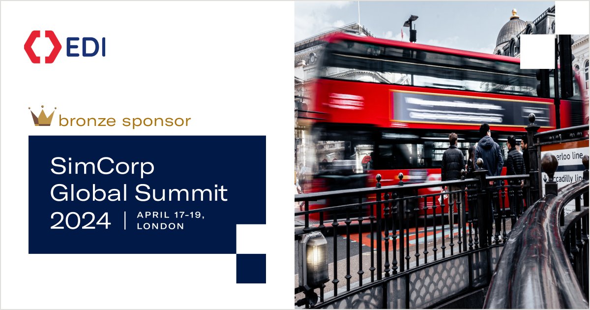 ExchangeData's tweet image. EDI is attending SimCorp’s Global Summit at the QE II Center this week!
Come find us, we can’t wait to see you there!
Stay up to date with our other events 👉exchange-data.com/events/
#ExchangeDataInternational #SimCorp