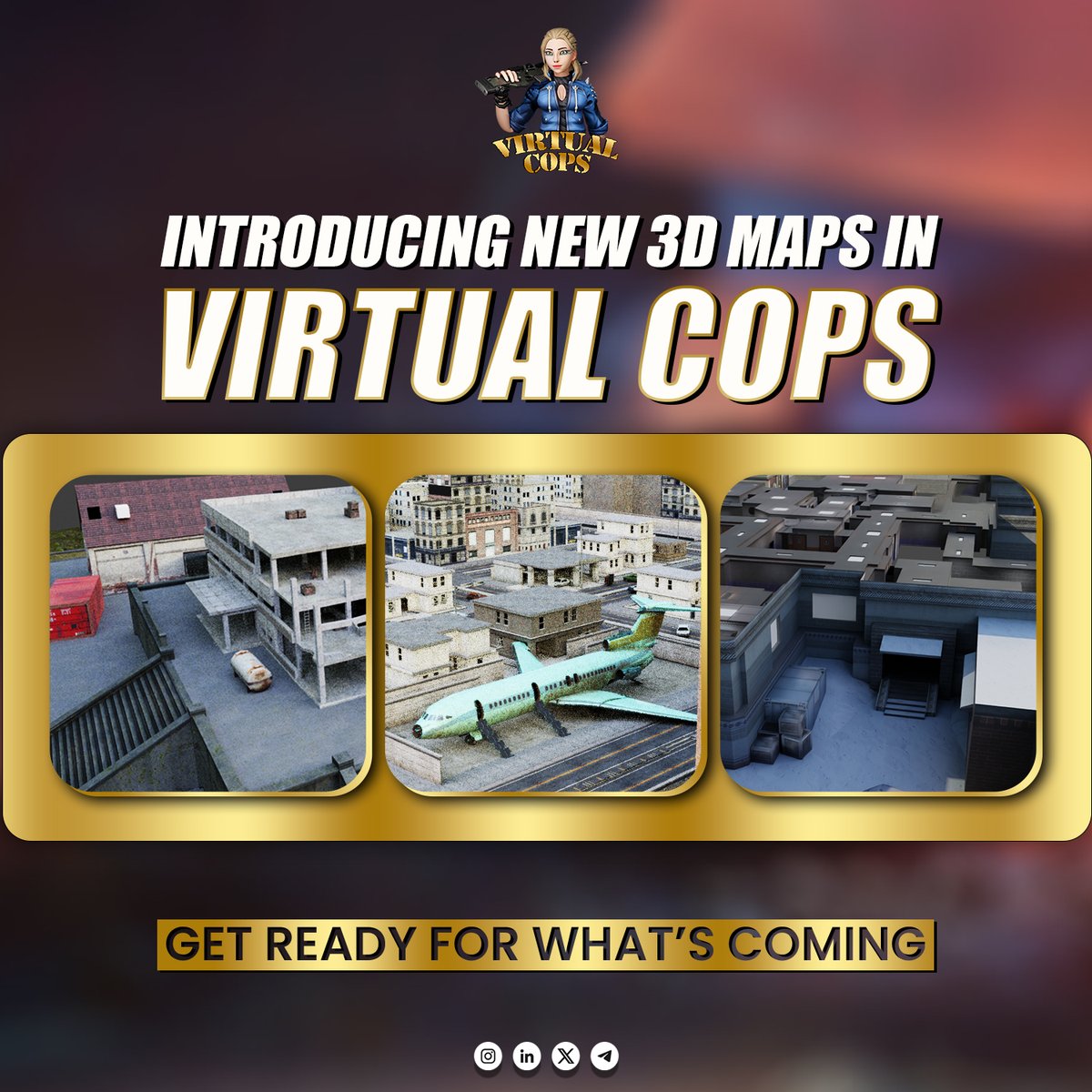 Prepare to immerse yourself in the next level of virtual Cops with our groundbreaking 3D map. Get ready for action!

#virtualcops #virtualcops2 #PlayToWin #PlayToEarn  #P2E  #P2EGame #vzone #vzonesolutions #ComingSoon  #comingout  #newgame