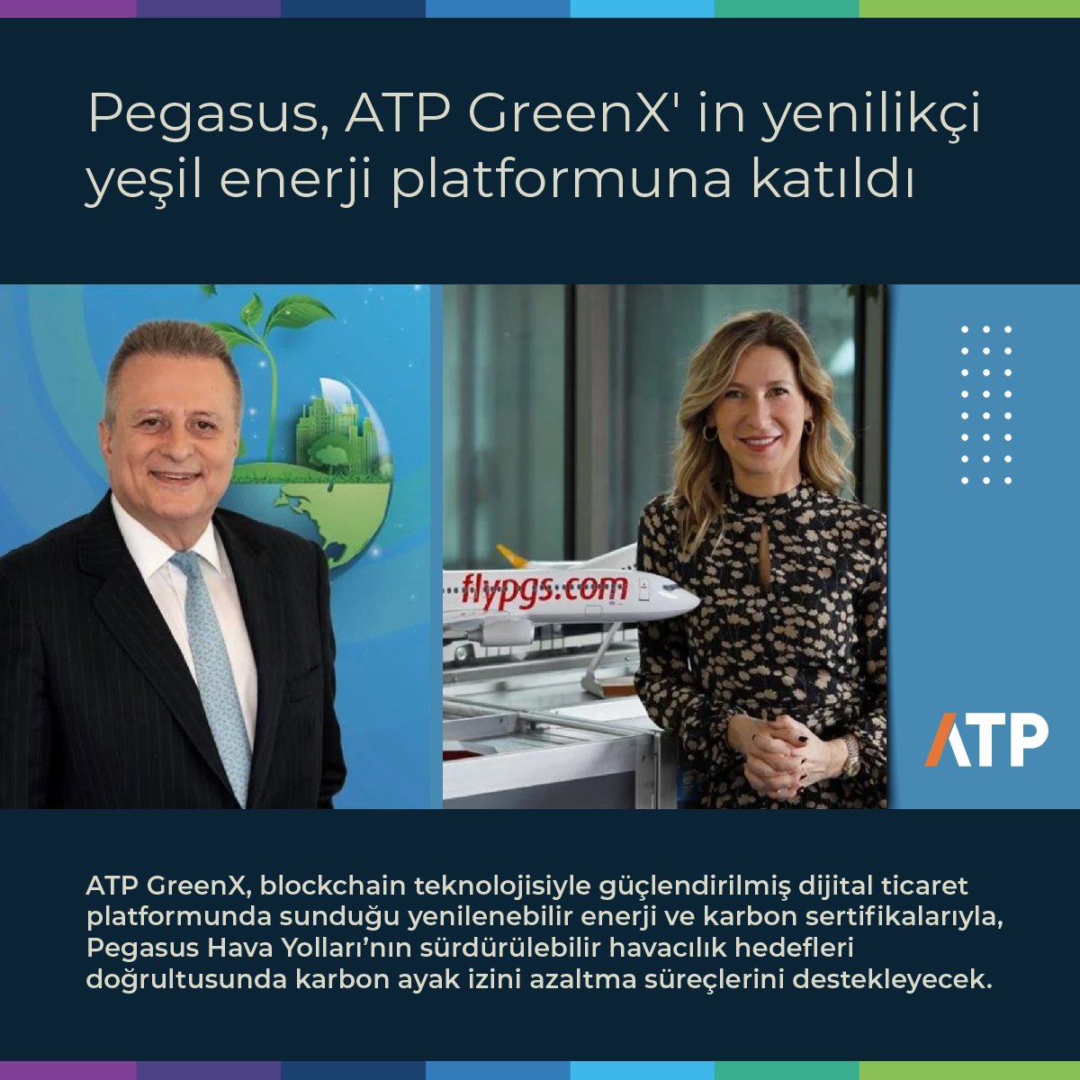 Pegasus, ATP GreenX’in yenilikçi yeşil enerji platformuna katıldı!

Haberin tamamını okumak için tıklayın: l24.im/98yI3

#atp #atatp #atpgreenx #yeşilenerjisertifikaları #sürdürülebilirenerji #yenilenebilirenerji