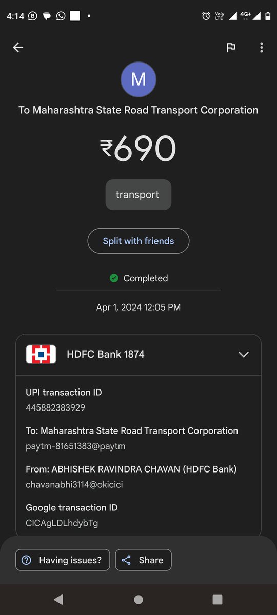 Abhi4204's tweet image. Extremely disappointed with @msrtcofficial! Tried booking a ticket online, payment got deducted but tickets wasn't booked. It's been 15 days since I reached out via email and phone, yet no response and no refund. Unacceptable customer service! #MSRTC #RefundNeeded @MumbaiPolice