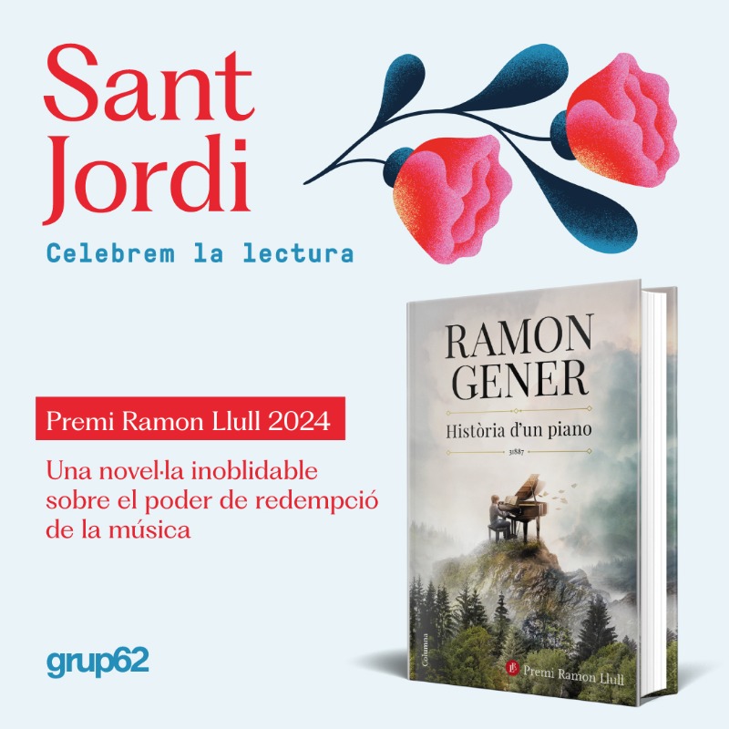 🎹 Aquest 🌹📖 #SantJordi no us podeu perdre 'Història d'un piano', Premi Ramon Llull 2024, de @ramongener.

🙌 Una novel·la inoblidable sobre el poder de redempció de la música.

#CelebremLaLectura