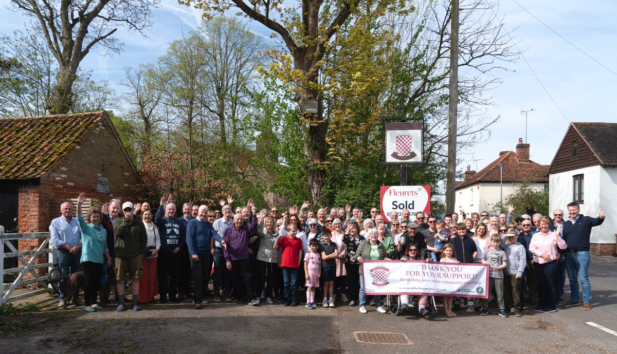 We are delighted to announce the recent sale of The Chequers Inn in Roxwell, Essex which was purchased by the Roxwell Chequers Community Benefit Society Ltd on behalf of the community. Read the full press release here: tinyurl.com/2p9cnw8d #CommunityOwnershipFund