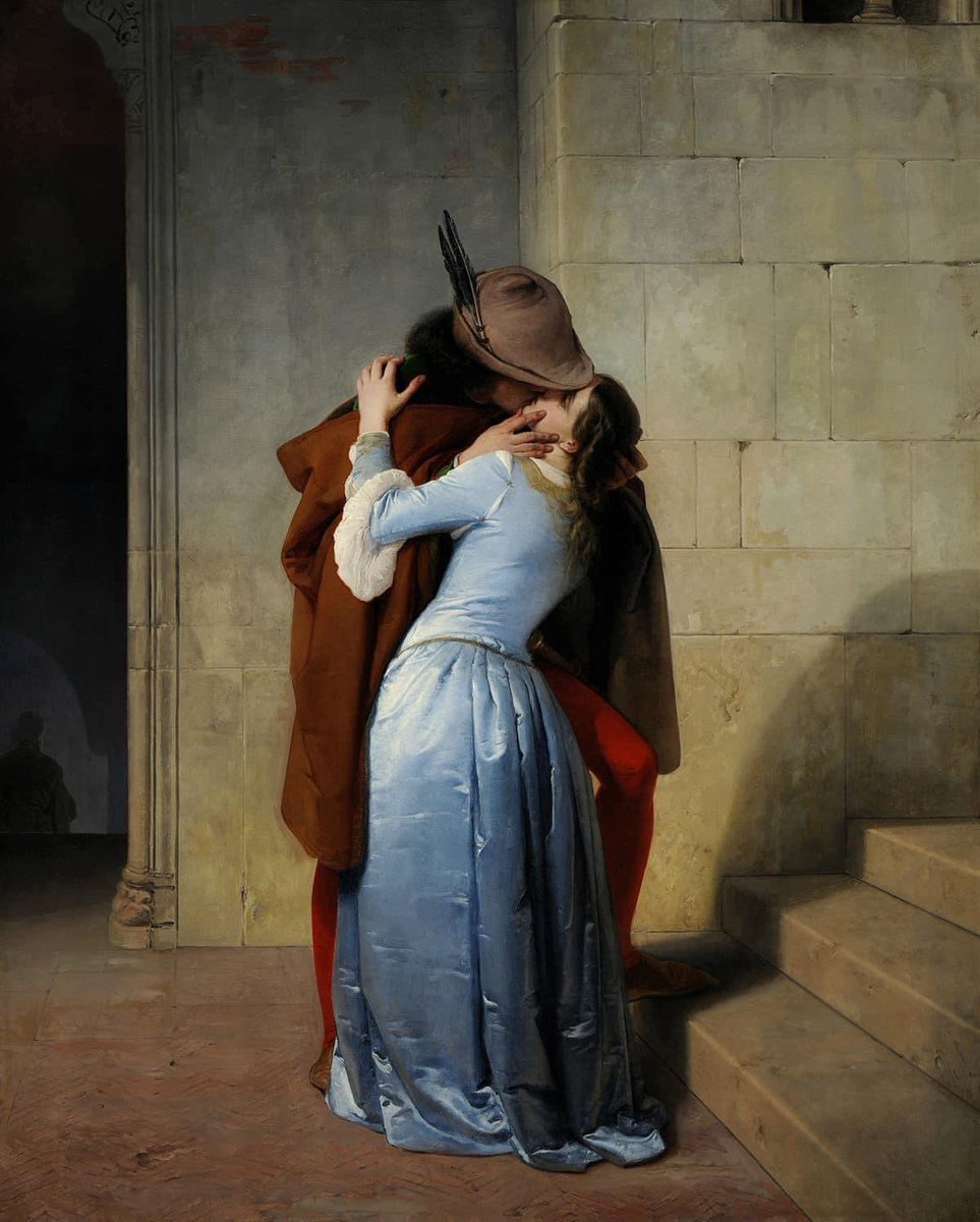 Arteymas_'s tweet image. El BESO en el ARTE:

1) Francesco Hayez, 1859.
2) Gustav Klimt, 1907-08. 
3) René Magritte, 1928.
4) Roy Lichtenstein, 1963.