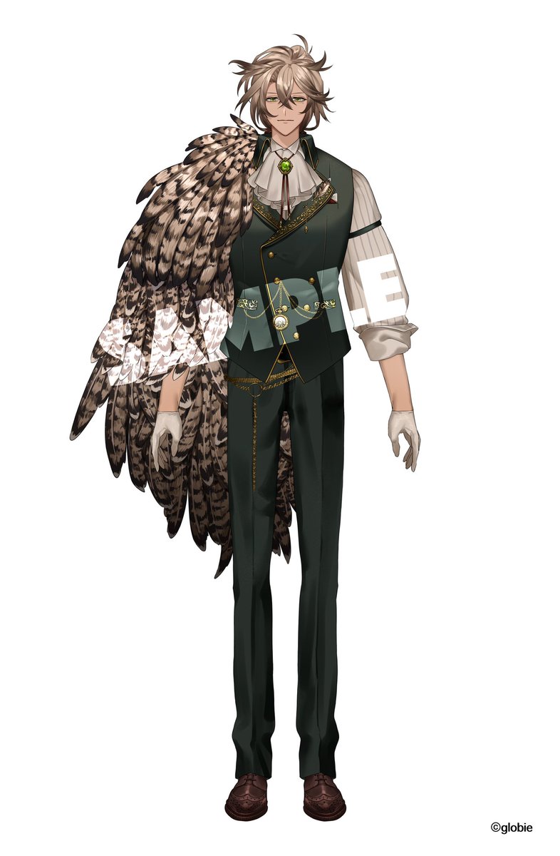 SRiokorr's tweet image. 【work】

globieから2期生としてデビューされた Vilhelm Vanderbos(ヴィルヘルム)さんのお仕立てさせていただきました！🦉❇️

(＠)VilVanderbos  #Villustrations