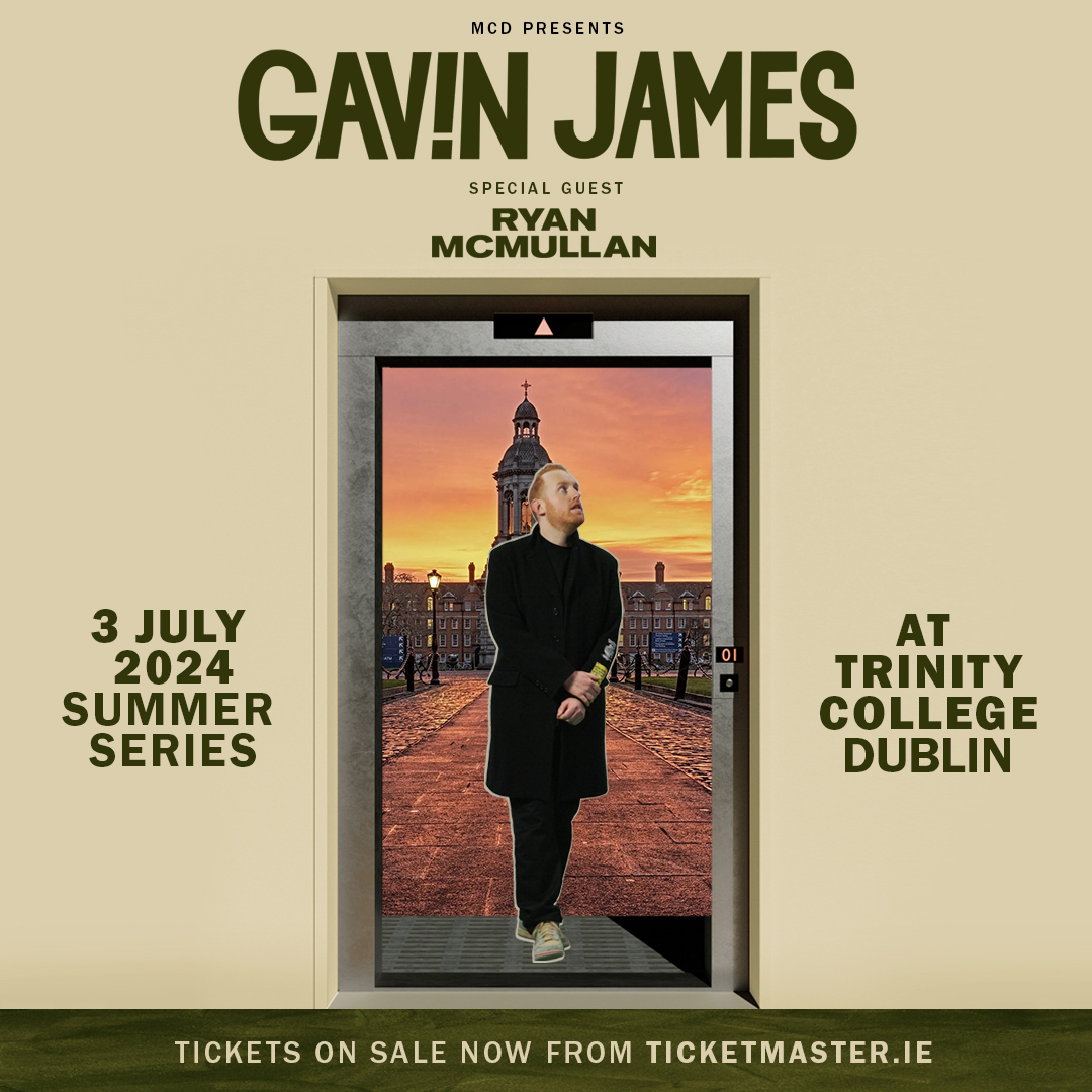 ✨ <a href="/ryanmcmusic/">Ryan McMullan</a>  has now been added as special guest for <a href="/gavinjames/">Gavin James</a> upcoming show at Trinity College Dublin on 3rd July!

► Tickets available from bit.ly/Gavin-James-TM