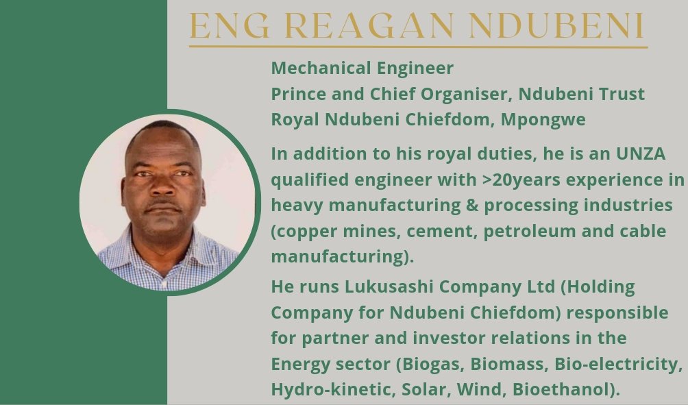 Involvement of key stakeholders in #EnergySolutuons key to implementation Addition to the previous line up of speakers Find out more on what is being done in #Mpongwe #Kopala among the #Lamba speaking people #RoyalNdubeniChiefdom @Chipokota @siphophiri @JitoKayumba