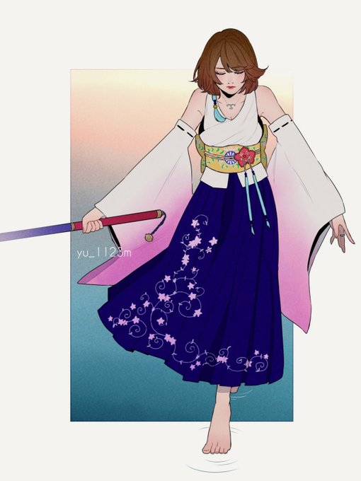 「closed eyes hakama skirt」 illustration images(Latest)