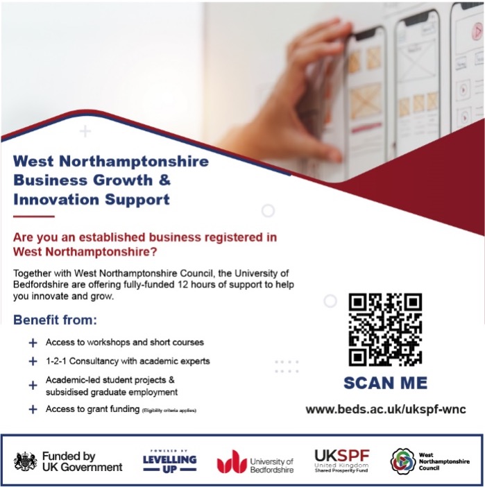 Located in the @WestNorthants area? Explore the current #fundinglandscape and learn how to successfully write your #bid with the help of @uniofbeds' Free Bid Writing Workshop - funded by #UKSPF. 🔗 Register here: beds.ac.uk/ukspf-wnc #fundingfuturegrowth #freesupport