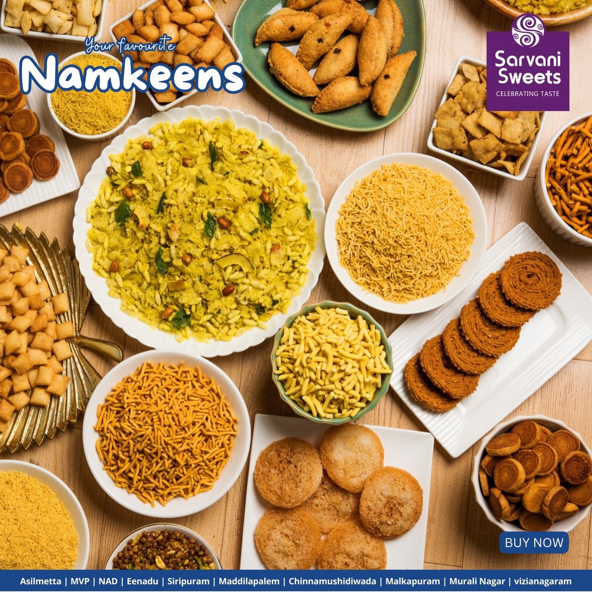 Namkeens are delightful Indian snacks. These crunchy, flavorful treats come in a dizzying array of varieties, textures, and tastes, offering something to please every palate.

@Sarvani_Sweets

#namkeens #snacks #sweets #indiansweets #yummy #traditionalsweets #sarvanisweets #tasty