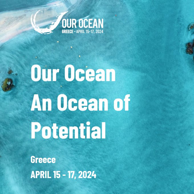 The 9th #OurOceanConference kicks off today! @OurOceanGreece🌊 Conference brings together in #Athens for 3️⃣ days all involved actors sharing a common responsibility in protecting our #Ocean & seas, and #Climate, now and for future generations. Agenda 👉ourocean2024.gov.gr/agenda/