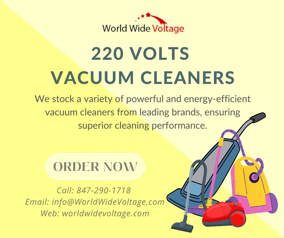 Keep your home sparkling clean with our selection of high-powered #vacuumcleaners designed specifically for #220volts. From carpets to hardwood floors, say goodbye to dust and dirt with ease! Browse our range of vacuum cleaners on worldwidevoltage.com. worldwidevoltage.com/vacuum-cleaner…