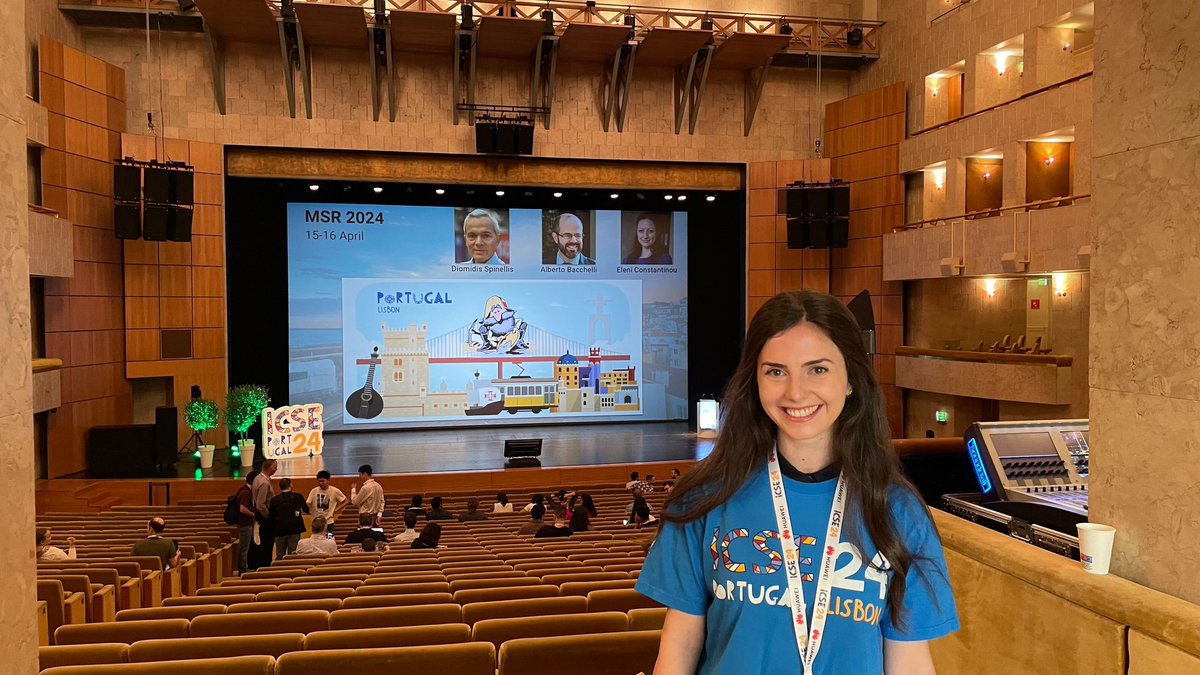 Anamaria-Roberta Hartl (Preda) (@anamariarp17) on Twitter photo Yesterday <a href="/AlexanderLillEU/">Alexander Lill</a> and I had the chance to welcome the first participants at #ICSE24. Today, we had the pleasure to welcome the MSR community for #MSR24.
If you are curious about the recent research in the MSR community, join us at *Grande Auditorium* Yesterday <a href="/AlexanderLillEU/">Alexander Lill</a> and I had the chance to welcome the first participants at #ICSE24. Today, we had the pleasure to welcome the MSR community for #MSR24.
If you are curious about the recent research in the MSR community, join us at *Grande Auditorium*