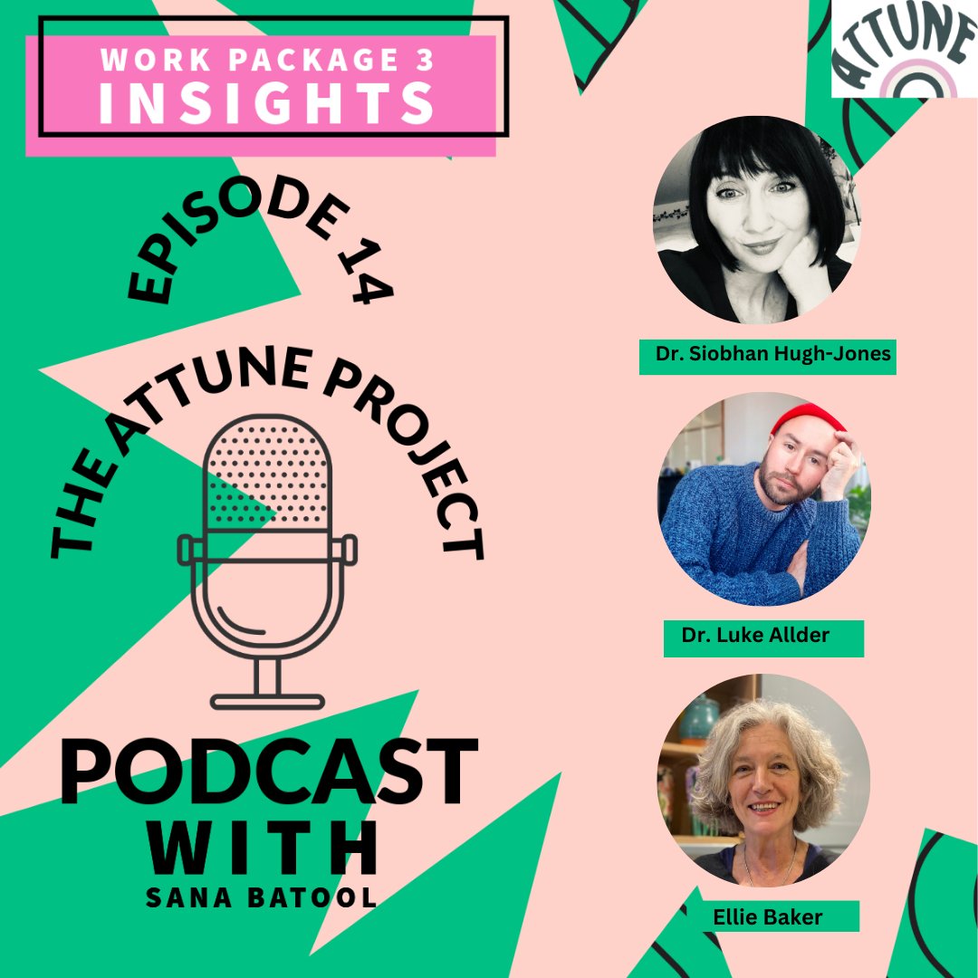 ❗️New Episode ❗️
Join us for an insightful discussion with Dr <a href="/Siobhan_H/">Spud</a>, Dr. Luke, and @TheEllieBaker as they unpack Work Package 3 of the Attune Project. 
Listen here: open.spotify.com/episode/5HF2uW…