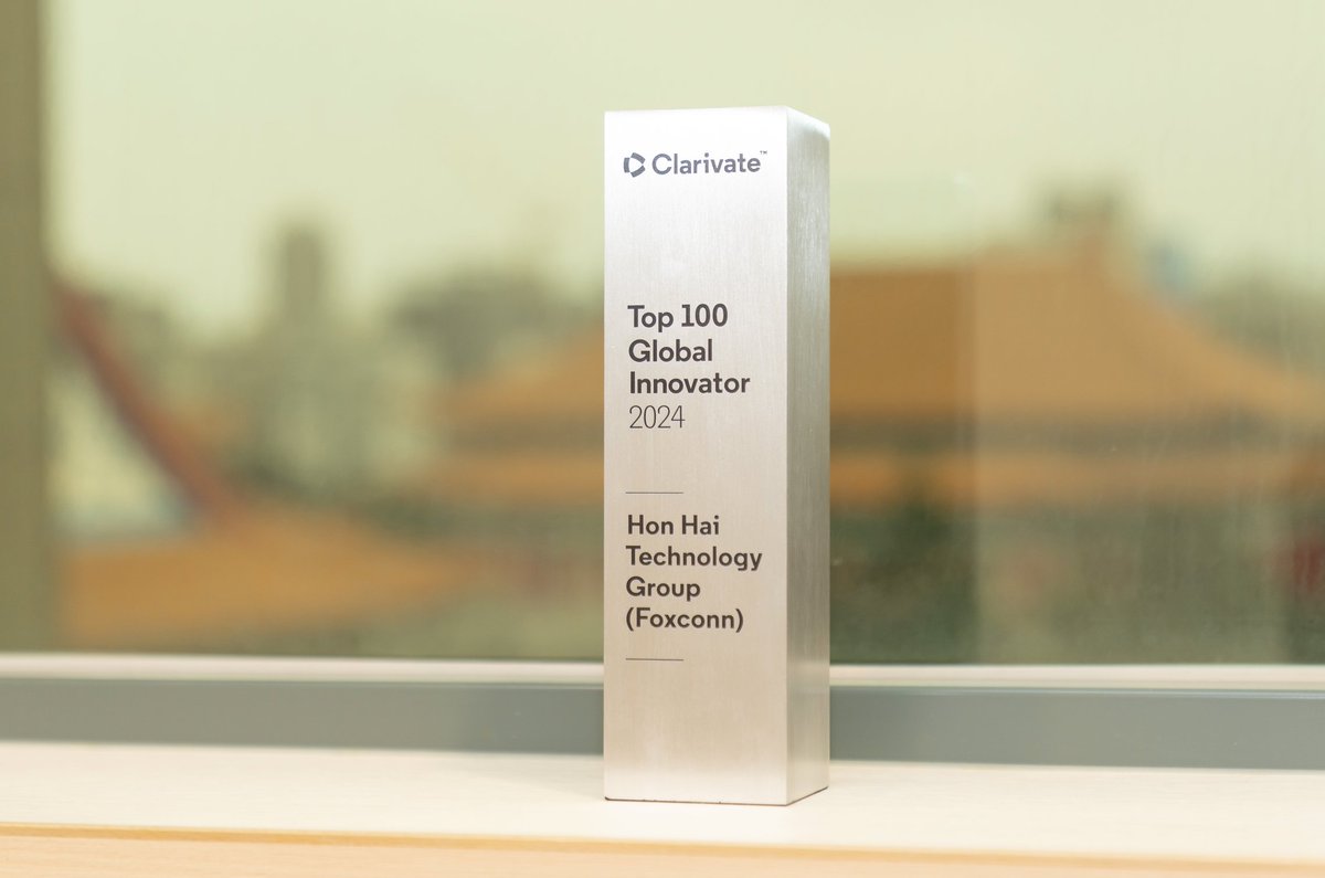 For the 7th year in a row, Hon Hai (#Foxconn) has secured its place among Clarivate's Top 100 Global Innovators for 2024! This continuous recognition highlights our unwavering dedication to innovation and the incredible efforts of our entire Foxconn team. #HonHaiTechnologyGroup