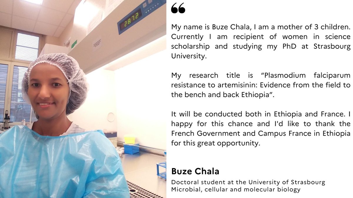 Spotlight on Buze Chala, our 'Women & Sciences' scholarship recipient! 🌟 Focused on bridging the gender gap in #STEM, this initiative supports brilliant women in scientific research and academia.